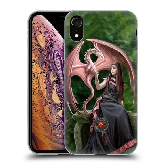 Head Case Designs Officially Licensed Anne Stokes Dragon Friendship Elegant Soft Gel Case Compatible with Apple iPhone XR