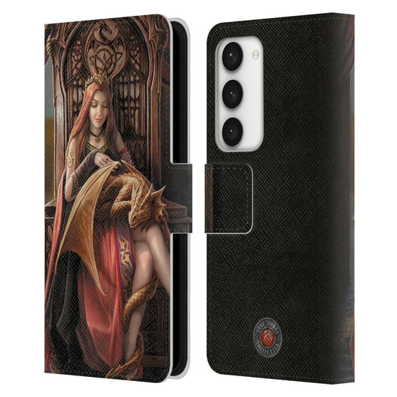 Head Case Designs Officially Licensed Anne Stokes Dragon Friendship Forever Leather Book Wallet Case Cover Compatible with Samsung Galaxy S23 5G