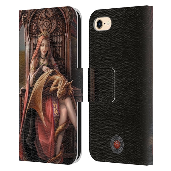 Head Case Designs Officially Licensed Anne Stokes Dragon Friendship Forever Leather Book Wallet Case Cover Compatible with Apple iPhone 7 / 8 / SE 2020 & 2022