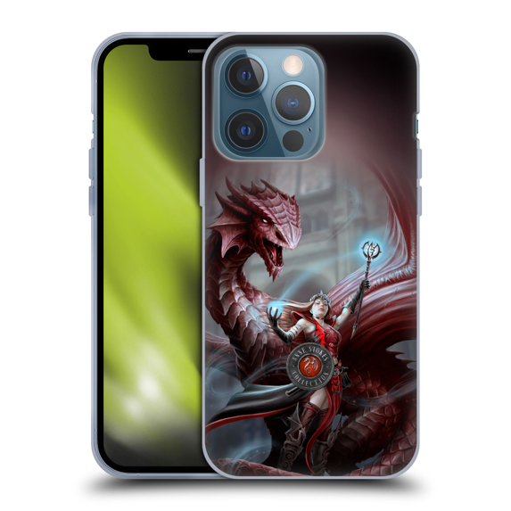 Head Case Designs Officially Licensed Anne Stokes Dragon Friendship Scarlet Mage Soft Gel Case Compatible with Apple iPhone 13 Pro