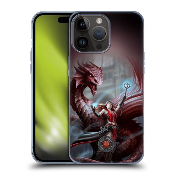 Head Case Designs Officially Licensed Anne Stokes Dragon Friendship Scarlet Mage Soft Gel Case Compatible with Apple iPhone 15 Pro Max