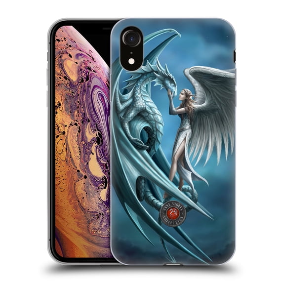 Head Case Designs Officially Licensed Anne Stokes Dragon Friendship Silverback Soft Gel Case Compatible with Apple iPhone XR