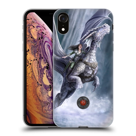 Head Case Designs Officially Licensed Anne Stokes Dragon Friendship Take To The Air Soft Gel Case Compatible with Apple iPhone XR