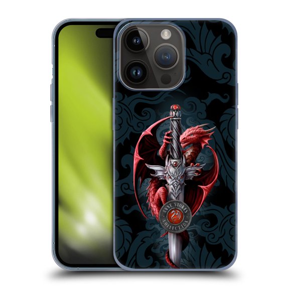 Head Case Designs Officially Licensed Anne Stokes Dragons Dagger Soft Gel Case Compatible with Apple iPhone 15 Pro