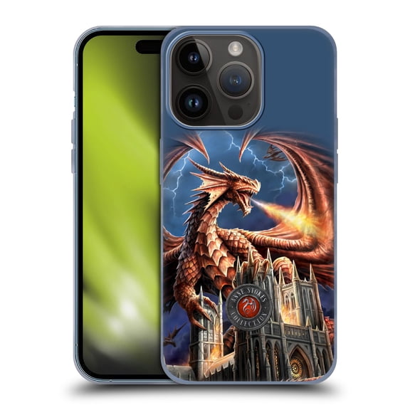 Head Case Designs Officially Licensed Anne Stokes Dragons Fury Soft Gel Case Compatible with Apple iPhone 15 Pro