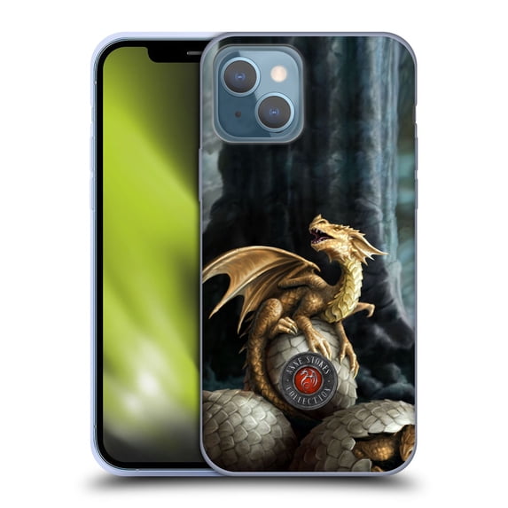 Head Case Designs Officially Licensed Anne Stokes Dragons Golden Treasures Soft Gel Case Compatible with Apple iPhone 13