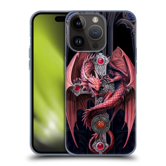 Head Case Designs Officially Licensed Anne Stokes Dragons Gothic Guardians Soft Gel Case Compatible with Apple iPhone 15 Pro