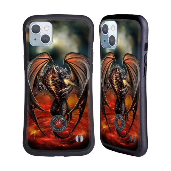 Head Case Designs Officially Licensed Anne Stokes Dragons Lava Hybrid Case Compatible with Apple iPhone 14 Plus