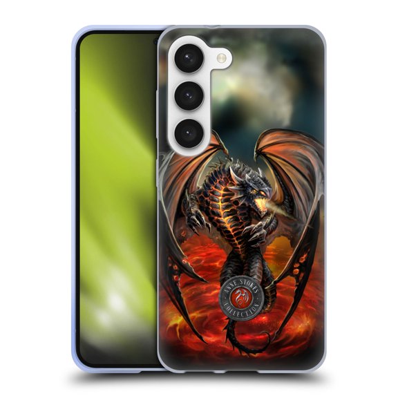 Head Case Designs Officially Licensed Anne Stokes Dragons Lava Soft Gel Case Compatible with Samsung Galaxy S23 5G