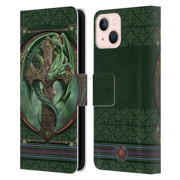 Head Case Designs Officially Licensed Anne Stokes Dragons Woodland Guardian Leather Book Wallet Case Cover Compatible with Apple iPhone 13