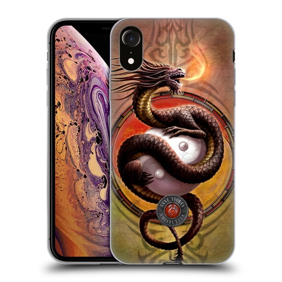 Head Case Designs Officially Licensed Anne Stokes Dragons Yin Yang Protector Soft Gel Case Compatible with Apple iPhone XR