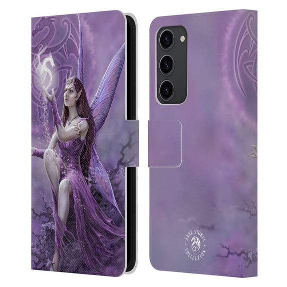 Head Case Designs Officially Licensed Anne Stokes Fairies Celtic Leather Book Wallet Case Cover Compatible with Samsung Galaxy S23+ 5G