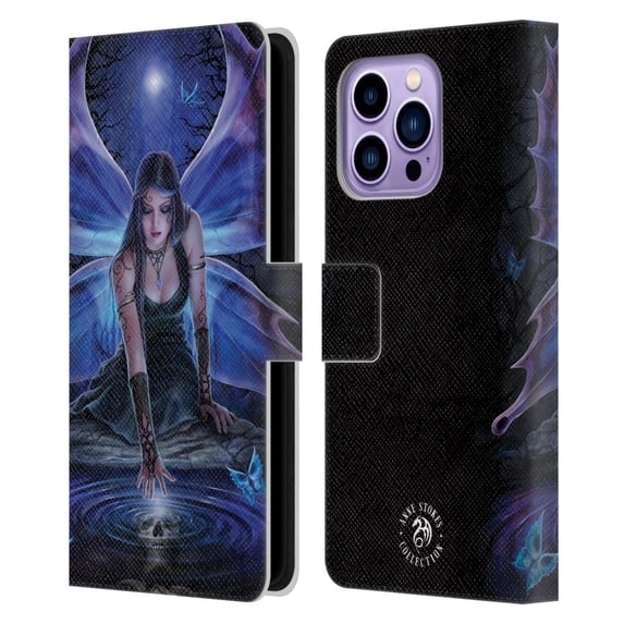Head Case Designs Officially Licensed Anne Stokes Fairies Immortal Flight Leather Book Wallet Case Cover Compatible with Apple iPhone 14 Pro Max