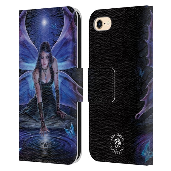 Head Case Designs Officially Licensed Anne Stokes Fairies Immortal Flight Leather Book Wallet Case Cover Compatible with Apple iPhone 7 / 8 / SE 2020 & 2022