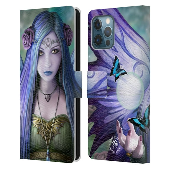 Head Case Designs Officially Licensed Anne Stokes Fairies Mystic Aura Leather Book Wallet Case Cover Compatible with Apple iPhone 12 Pro Max