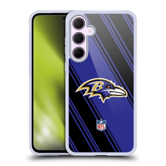 Head Case Designs NFL Baltimore Ravens Artwork Stripes Soft Gel Case for Samsung Galaxy A35 5G
