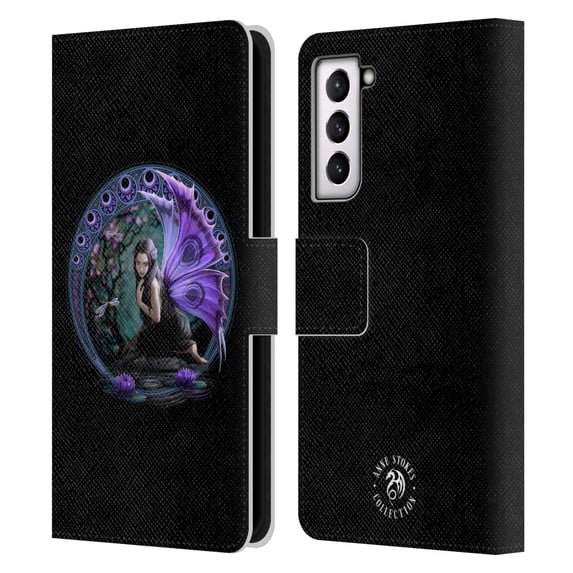 Head Case Designs Officially Licensed Anne Stokes Fairies Naiad Leather Book Wallet Case Cover Compatible with Samsung Galaxy S21 5G