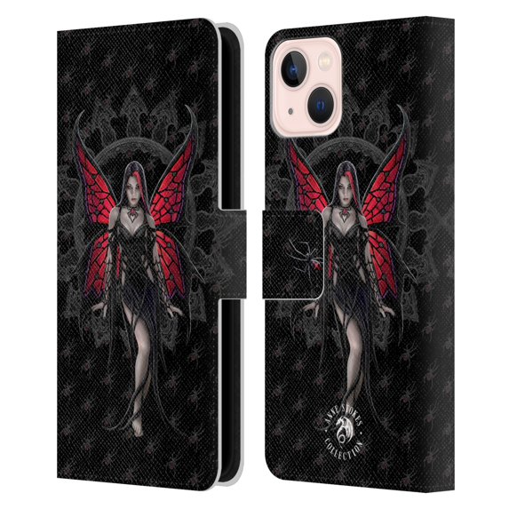 Head Case Designs Officially Licensed Anne Stokes Gothic Aracnafaria Leather Book Wallet Case Cover Compatible with Apple iPhone 13
