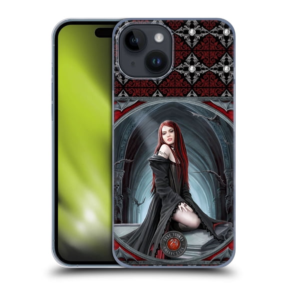 Head Case Designs Officially Licensed Anne Stokes Gothic Await The Night Hard Back Case Compatible with Apple iPhone 15