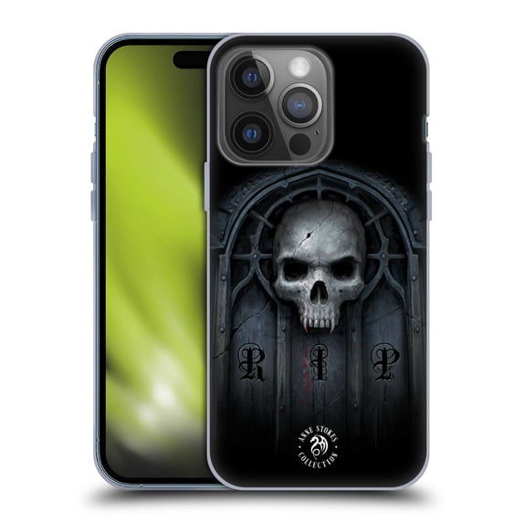 Head Case Designs Officially Licensed Anne Stokes Gothic Await The Night Skull Soft Gel Case Compatible with Apple iPhone 14 Pro