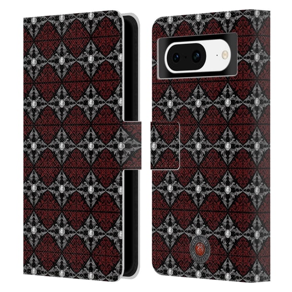 Head Case Designs Officially Licensed Anne Stokes Gothic Bat Moon Patttern Leather Book Wallet Case Cover Compatible with Google Pixel 8
