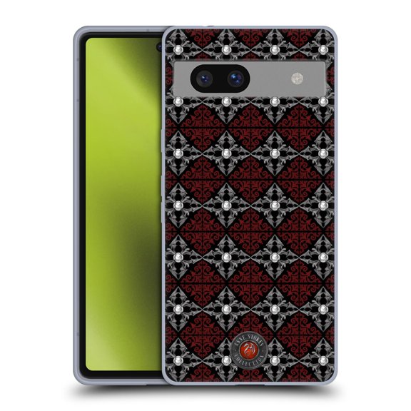 Head Case Designs Officially Licensed Anne Stokes Gothic Bat Moon Patttern Soft Gel Case Compatible with Google Pixel 7a