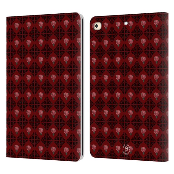 Head Case Designs Officially Licensed Anne Stokes Gothic Logo Pattern Leather Book Wallet Case Cover Compatible with Apple iPad 9.7 2017 / iPad 9.7 2018