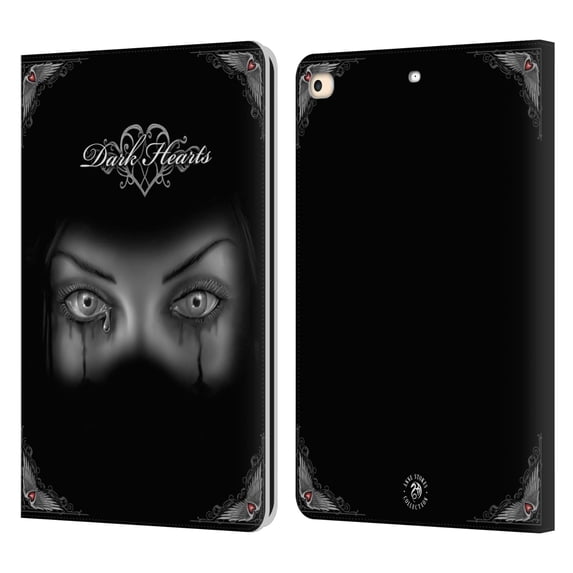 Head Case Designs Officially Licensed Anne Stokes Gothic Sad Eyes Leather Book Wallet Case Cover Compatible with Apple iPad 9.7 2017 / iPad 9.7 2018