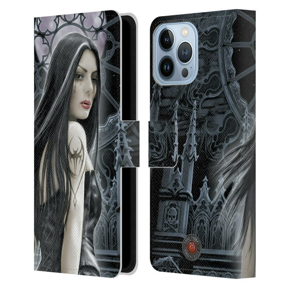 Head Case Designs Officially Licensed Anne Stokes Gothic Siren Leather Book Wallet Case Cover Compatible with Apple iPhone 13 Pro Max