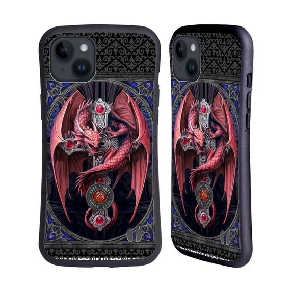 Head Case Designs Officially Licensed Anne Stokes Tribal Gothic Guardian Hybrid Case Compatible with Apple iPhone 15 Plus