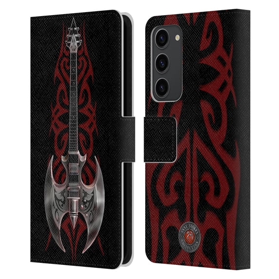 Head Case Designs Officially Licensed Anne Stokes Tribal Rock God Guitar Leather Book Wallet Case Cover Compatible with Samsung Galaxy S23+ 5G