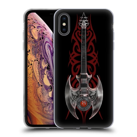 Head Case Designs Officially Licensed Anne Stokes Tribal Rock God Guitar Soft Gel Case Compatible with Apple iPhone XS Max