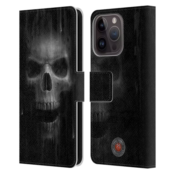Head Case Designs Officially Licensed Anne Stokes Tribal The Watcher Leather Book Wallet Case Cover Compatible with Apple iPhone 15 Pro