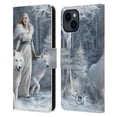 thumbnail image 1 of Head Case Designs Officially Licensed Anne Stokes Wolves Winter Guardians Leather Book Wallet Case Cover Compatible with Apple iPhone 15, 1 of 6