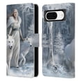 thumbnail image 1 of Head Case Designs Officially Licensed Anne Stokes Wolves Winter Guardians Leather Book Wallet Case Cover Compatible with Google Pixel 8, 1 of 6