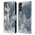thumbnail image 1 of Head Case Designs Officially Licensed Anne Stokes Wolves Winter Guardians Leather Book Wallet Case Cover Compatible with Samsung Galaxy S21 FE 5G, 1 of 6
