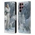 thumbnail image 1 of Head Case Designs Officially Licensed Anne Stokes Wolves Winter Guardians Leather Book Wallet Case Cover Compatible with Samsung Galaxy S22 Ultra 5G, 1 of 6