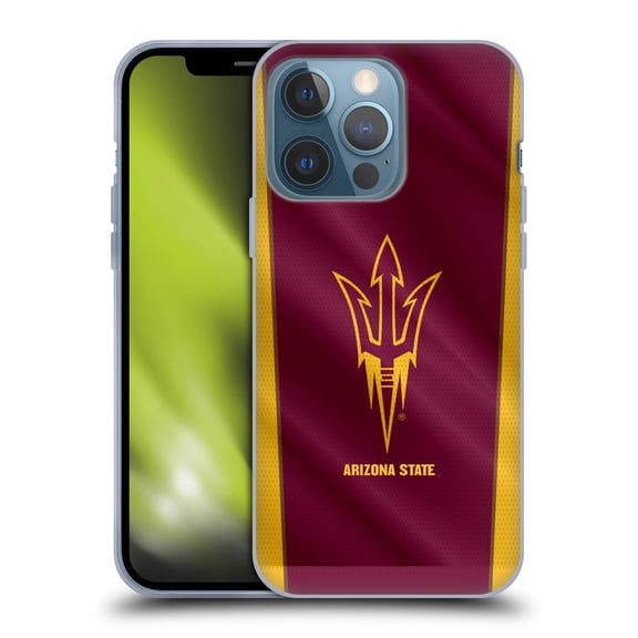Head Case Designs Officially Licensed Arizona State University ASU Arizona State University Banner Soft Gel Case Compatible with Apple iPhone 13 Pro