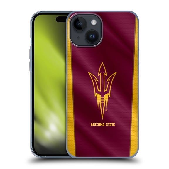 Head Case Designs Officially Licensed Arizona State University ASU Arizona State University Banner Soft Gel Case Compatible with Apple iPhone 15