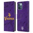 thumbnail image 1 of Head Case Designs NFL Minnesota Vikings Graphics Coloured Marble Leather Book Wallet Case Cover For Apple iPhone 12 Pro Max, 1 of 6