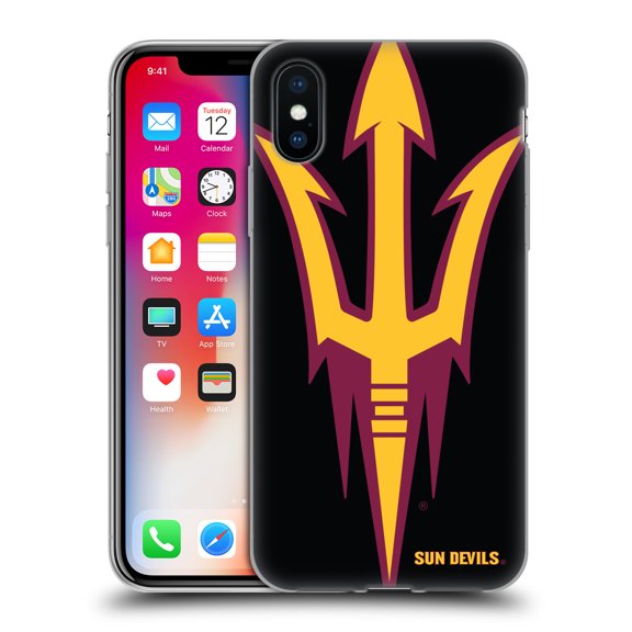 Head Case Designs Officially Licensed Arizona State University ASU Arizona State University Oversized Icon Soft Gel Case Compatible with Apple iPhone X / iPhone XS