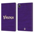 thumbnail image 1 of Head Case Designs NFL Minnesota Vikings Logo Distressed Look Leather Book Wallet Case Cover For Apple iPad Pro 11 2020 / 2021 / 2022, 1 of 6