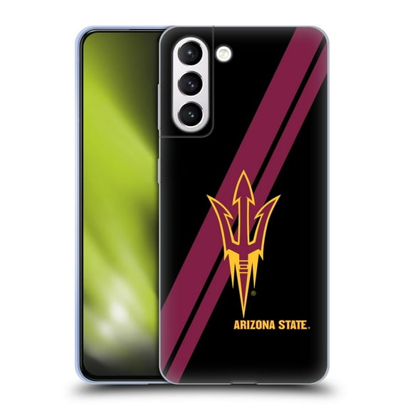 Head Case Designs Officially Licensed Arizona State University ASU Arizona State University Stripes Soft Gel Case Compatible with Samsung Galaxy S21+ 5G