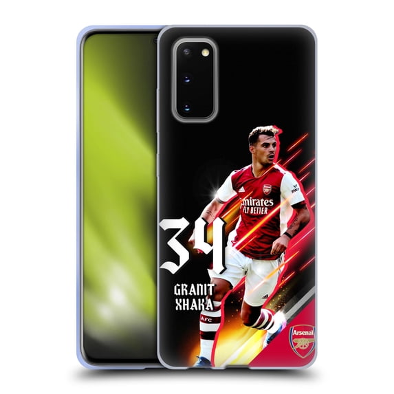Head Case Designs Officially Licensed Arsenal FC 2021/22 First Team Granit Xhaka Soft Gel Case Compatible with Samsung Galaxy S20 / S20 5G