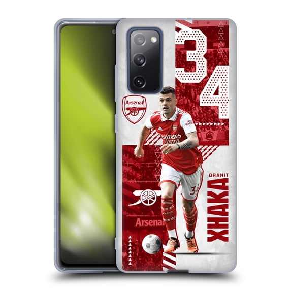Head Case Designs Officially Licensed Arsenal FC 2022/23 First Team Granit Xhaka Soft Gel Case Compatible with Samsung Galaxy S20 FE / 5G