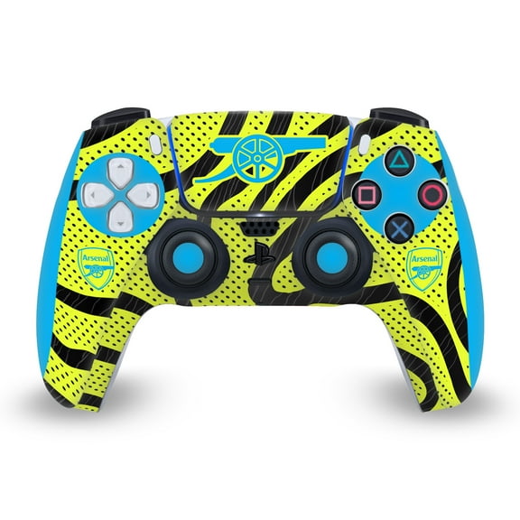 Head Case Designs Officially Licensed Arsenal FC 2023/24 Crest Kit Away Vinyl Sticker Skin Decal Cover Compatible with Sony PS5 Sony DualSense Controller