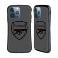 thumbnail image 1 of Head Case Designs Officially Licensed Arsenal FC Crest 2 Black Logo Hybrid Case Compatible with Apple iPhone 13 Pro, 1 of 7