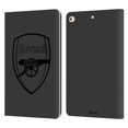 thumbnail image 1 of Head Case Designs Officially Licensed Arsenal FC Crest 2 Black Logo Leather Book Wallet Case Cover Compatible with Apple iPad 9.7 2017 / iPad 9.7 2018, 1 of 6
