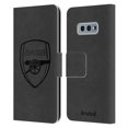 thumbnail image 1 of Head Case Designs Officially Licensed Arsenal FC Crest 2 Black Logo Leather Book Wallet Case Cover Compatible with Samsung Galaxy S10e, 1 of 6