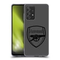 thumbnail image 1 of Head Case Designs Officially Licensed Arsenal FC Crest 2 Black Logo Soft Gel Case Compatible with Samsung Galaxy A52 / A52s / 5G (2021), 1 of 7
